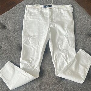 Hollister White Distressed Women's Jeans 29W 26L